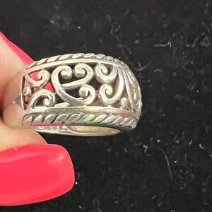 925 STERLING SILVER Filigree Ring BAND